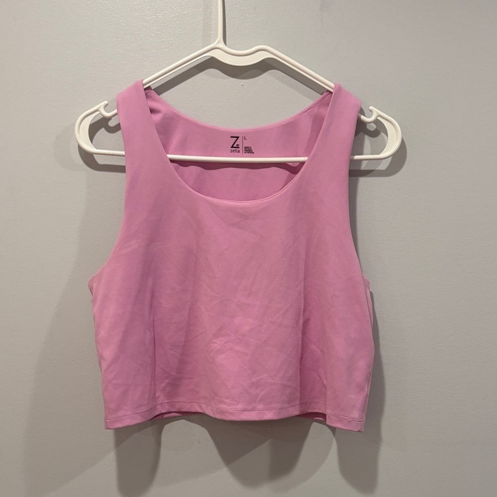 Zella Pink Sleeveless Crop Top